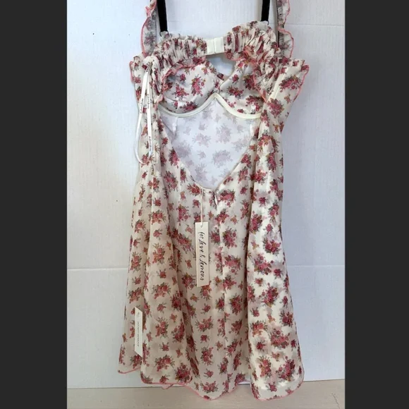NEW! NWT! For Love & Lemons Edith Floral Rose Dress - Picture 5 of 8
